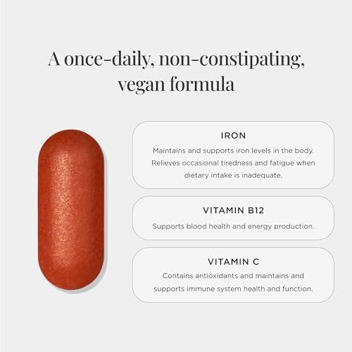Suplemento de Hierro JSHealth con Vitamina C. Ferrochel para Energía. No Constipante, con Vitaminas B. Por la Nutricionista Jessica Sepel (30 - imagen 4