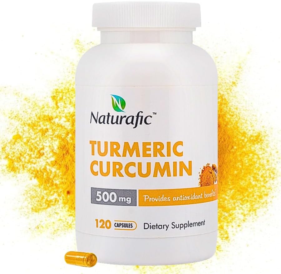 Cápsulas de Cúrcuma y Curcumina con Piperina - 500mg por cápsula, 120 piezas - Suplemento con pimienta negra para mejor absorción, sin OGM, sin gluten - imagen 1