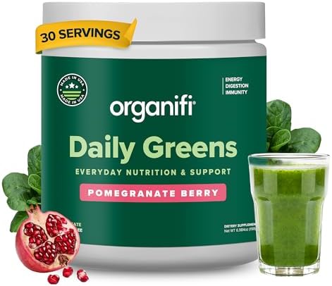 Organifi Daily Greens - Suplemento Nutricional Diario en Polvo - Energía, Digestión e Inmunidad, 30 Porciones - imagen 1