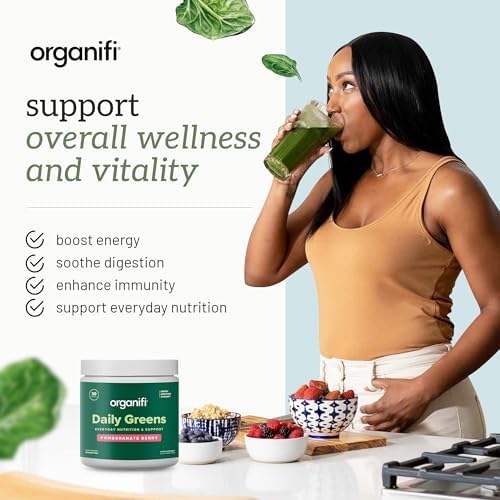 Organifi Daily Greens - Suplemento Nutricional Diario en Polvo - Energía, Digestión e Inmunidad, 30 Porciones - imagen 3