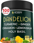 Suplemento de Raíz de Diente de León Herbpy 7500mg 6 en 1 para Digestión, Salud del Corazón e Inmunidad - Mezcla con Jengibre, Cúrcuma, Canela de - imagen 1