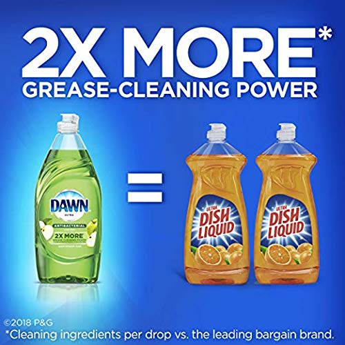Paquete de 2 Dawn Ultra Jabón Antibacterial para Lavavajillas, Flor de Manzana 19.4 oz (Total 38.8 Fl. Oz.) - imagen 4
