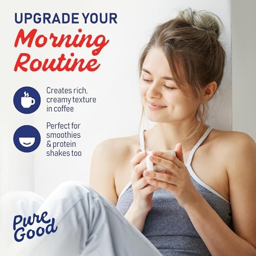 Polvo de Aceite MCT Orgánico PureGood con Fibra Prebiótica, 1 Libra (16 oz) | C8 y C10 de Coco | Crema para Café MCT Sin Sabor | No GMO, Vegano, - imagen 5
