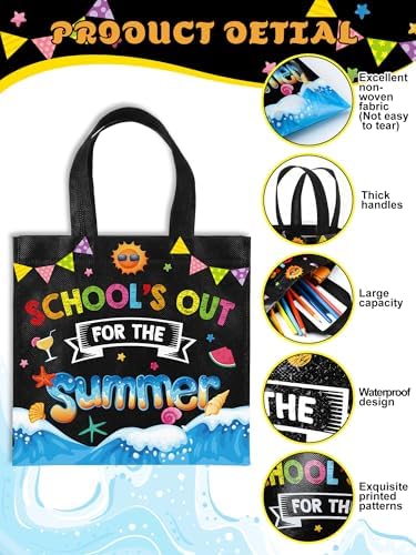 Yoojahow 30 Pzs Bolsas de Regalo para Estudiantes Fin de Curso con Asas, Bolsas de Dulces para Fiesta de Verano y Decoraciones de Playa - imagen 3