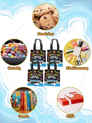 Yoojahow 30 Pzs Bolsas de Regalo para Estudiantes Fin de Curso con Asas, Bolsas de Dulces para Fiesta de Verano y Decoraciones de Playa - imagen 4