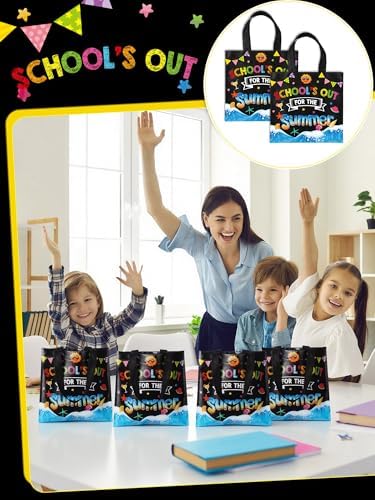 Yoojahow 30 Pzs Bolsas de Regalo para Estudiantes Fin de Curso con Asas, Bolsas de Dulces para Fiesta de Verano y Decoraciones de Playa - imagen 6
