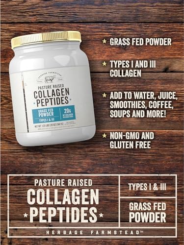 Colágeno en polvo de péptidos de hierba alimentada Carlyle 20oz | Sin sabor | Criado en pastoreo | Tipos I y III | 20g de colágeno por dosis diaria | - imagen 4