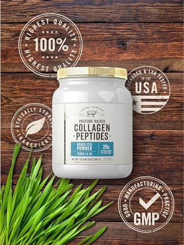 Colágeno en polvo de péptidos de hierba alimentada Carlyle 20oz | Sin sabor | Criado en pastoreo | Tipos I y III | 20g de colágeno por dosis diaria | - imagen 6