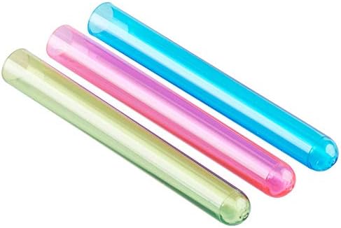 Tubo de ensayo de plástico neón de 5 5/8 en colores surtidos, 3/4 oz - Paquete de 100 unidades - imagen 2