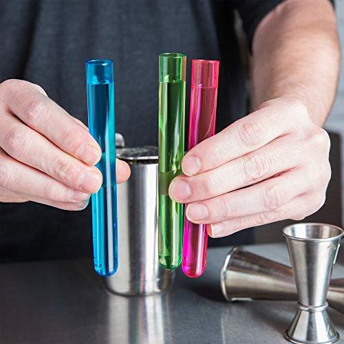 Tubo de ensayo de plástico neón de 5 5/8 en colores surtidos, 3/4 oz - Paquete de 100 unidades - imagen 4