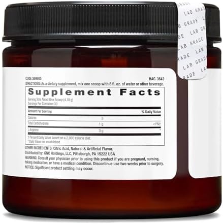 BEYOND RAW Chemistry Labs L-Arginina en Polvo, Potencia tu Ejercicio y Apoya la Recuperación, 30 Porciones - imagen 2