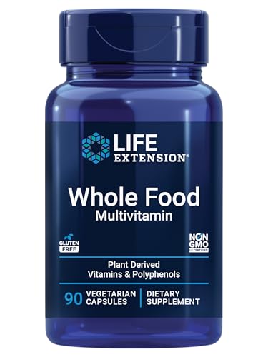 Multivitamínico Whole Food Life Extension, Vitamina D3, A, B, C y E de origen vegetal, Minerales y Extractos, 90 Cápsulas, Sin Gluten, No GMO, - imagen 5