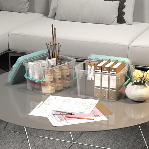 Covetree Set de 2 Organizadores de Medicinas de Plástico Transparente - Caja de ros Auxilios Multi-Capa, Duradera y Práctica para Hogar, Oficina y - imagen 5