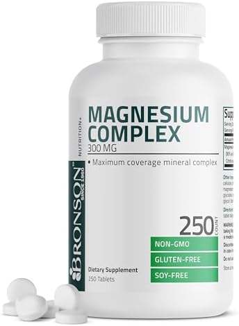 Bronson Triple Magnesium Complex 300mg - Fórmula No GMO, 250 Tabletas de Máxima Cobertura - imagen 1