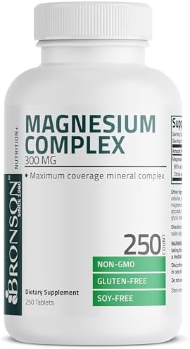 Bronson Triple Magnesium Complex 300mg - Fórmula No GMO, 250 Tabletas de Máxima Cobertura - imagen 3