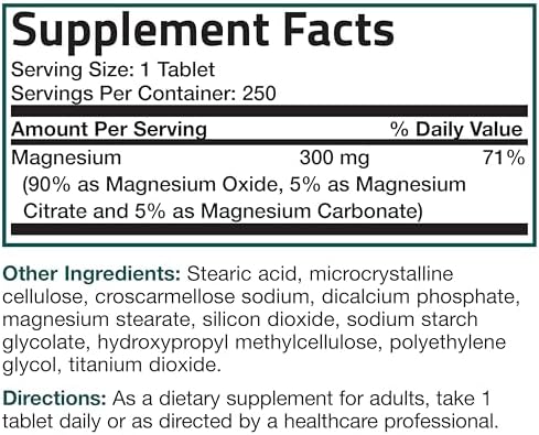 Bronson Triple Magnesium Complex 300mg - Fórmula No GMO, 250 Tabletas de Máxima Cobertura - imagen 6