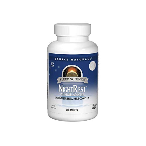 Source Naturals NightRest con Melatonina - Complejo de Multi Nutrientes y Hierbas - 200 Tabletas - imagen 4