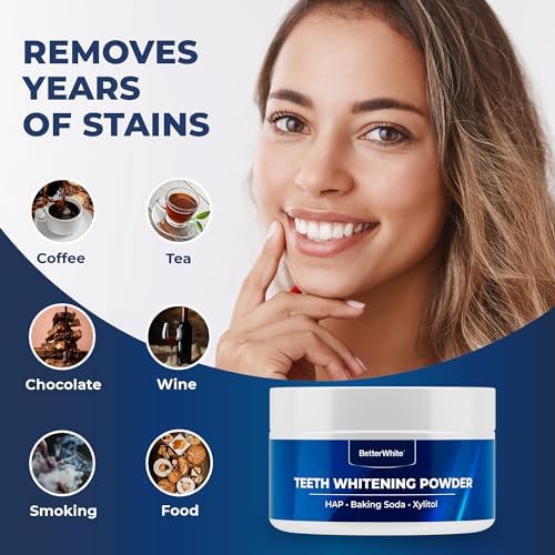 Polvo Blanqueador de Dientes BetterWhite - Fórmula No Sensible con Hidroxiapatita, Remineralizante - Aprobado por Dentistas, Sin Flúor (30 Gramos) - imagen 4