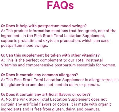 Suplemento Total de Lactancia Pink Stork para Aumento de Leche Materna, Fenogreco y Alfalfa Orgánicos, Esenciales Postparto - 60 Cápsulas - imagen 8