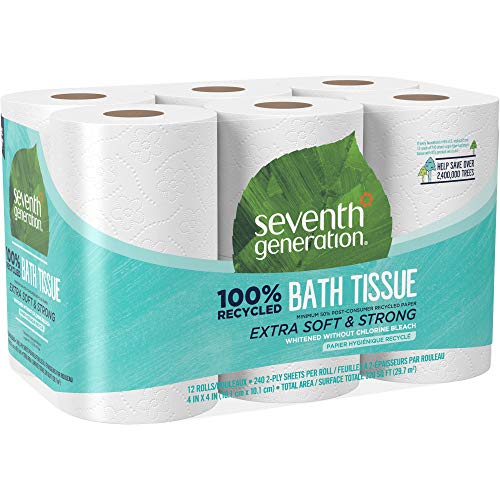 Papel Higiénico Seventh Generation, 4 x 4, Blanco, Paquete de 12 unidades - imagen 5