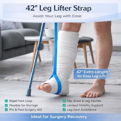 Kit de Ayuda para Ponerse Calcetines para Personas Mayores – Extractor de Calcetines, Correa Elevadora de Pierna y Asa para Puerta de Auto, Ayuda - imagen 7