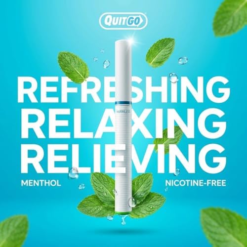 QuitGo Inhalador Sin Humo de Punta Suave | 100% Natural, Sin Nicotina para Reemplazo de Hábitos al Dejar de Fumar (Paquete de 3, Menta Fresca) - imagen 8