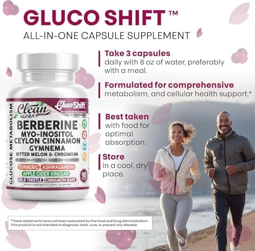 Suplemento Clean Nutra de Berberina con Myo-Inositol, Canela de Ceilán, Gymnema, Melón Amargo y Cromo para Digestión y Bienestar - 90 Cápsulas - imagen 6