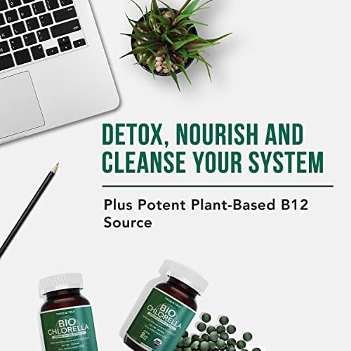 Chlorella Orgánica: 3 Certificaciones Orgánicas – Forma de Pared Celular Rota, Alga Verde Azul - Cruda, Cultivada al Sol, No Irradiada, Máximo - imagen 3
