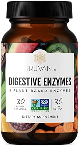 Truvani Enzimas Digestivas | Mezcla de 9 Enzimas | Soporte Digestivo | Reduce la Hinchazón | Aumenta la Absorción de Nutrientes | Cápsulas No - imagen 1