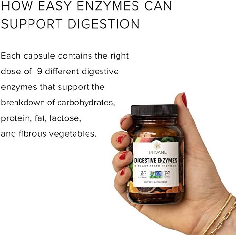 Truvani Enzimas Digestivas | Mezcla de 9 Enzimas | Soporte Digestivo | Reduce la Hinchazón | Aumenta la Absorción de Nutrientes | Cápsulas No - imagen 3
