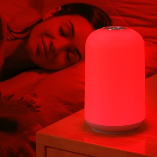 Luz Nocturna Streamlet 670nm Roja Recargable y Regulable con Temporizador, Ayuda para Dormir, Bloqueo de Luz Azul, Meditación y Relajación Profunda - imagen 1