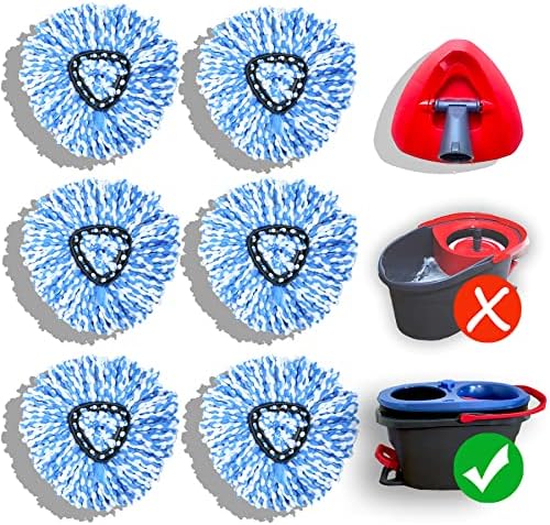 Cabezal de Repuesto Homsis para Mopas 2 Tanques - 7 Paquetes Compatible con Ocedar Rinse Clean, Microfibra, Lavable y Fácil de Cambiar - imagen 1