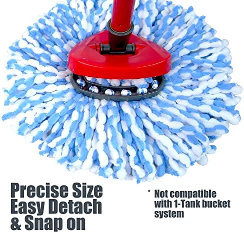 Cabezal de Repuesto Homsis para Mopas 2 Tanques - 7 Paquetes Compatible con Ocedar Rinse Clean, Microfibra, Lavable y Fácil de Cambiar - imagen 3