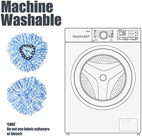 Cabezal de Repuesto Homsis para Mopas 2 Tanques - 7 Paquetes Compatible con Ocedar Rinse Clean, Microfibra, Lavable y Fácil de Cambiar - imagen 6