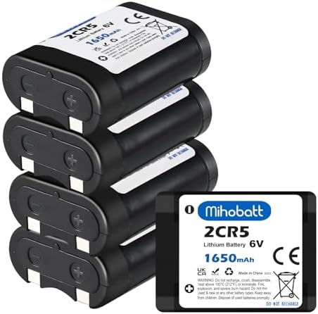 Batería Mihobatt 5-Pack 2CR5, 6V 1650mAh con Protección PTC, Reemplazo para 2CR5M 5032LC DL245 EL2CR5 KL2CR5 RL2CR5 - imagen 1