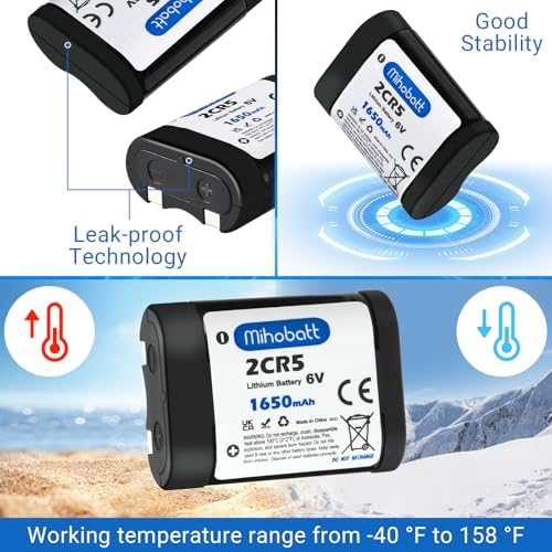 Batería Mihobatt 5-Pack 2CR5, 6V 1650mAh con Protección PTC, Reemplazo para 2CR5M 5032LC DL245 EL2CR5 KL2CR5 RL2CR5 - imagen 4