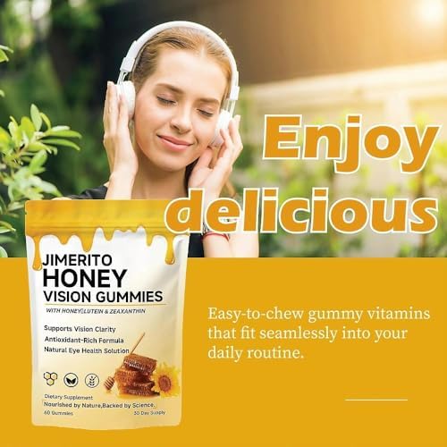 Gomitas FITGUM Jimerito con Luteína – 20mg de Luteína y 4mg de Zeaxantina para la Salud Visual, Sabor Natural, 60 Piezas (1 Paquete) - imagen 3