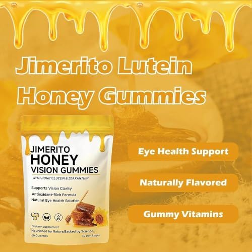 Gomitas FITGUM Jimerito con Luteína – 20mg de Luteína y 4mg de Zeaxantina para la Salud Visual, Sabor Natural, 60 Piezas (1 Paquete) - imagen 4