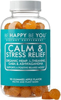 Gomitas Be Happy Be You para Calma y Alivio del Estrés – con Aceite de Semilla de Cáñamo Orgánico, L-Theanina, GABA y Ashwagandha – Sabor Manzana – - imagen 1