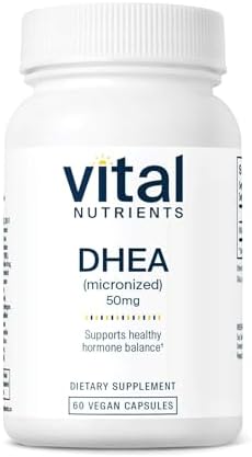 Suplemento DHEA Vital Nutrients 50mg - DHEA Micronizado Vegano para Hombres y Mujeres - Apoya el Balance Hormonal y Metabolismo Saludable - 60 - imagen 1