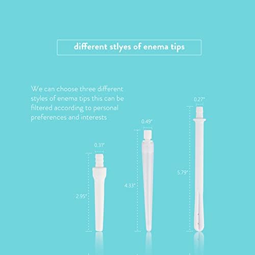 Kit de Enema de Silicona KYZETJD de 2 L con Bolsa, Manguera de Silicona de 6.3ft y 3 Puntas Reutilizables para Limpieza de Colon - imagen 4