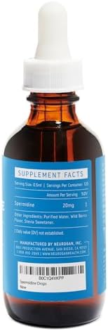 Suplemento de Spermidina Neurogan - 20 mg por porción | 98% puro | Apoyo a la autofagia y salud celular | Spermidina líquida, probada por terceros | - imagen 2