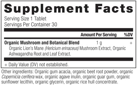 Suplemento Orgánico de Hongo Melena de León con Ashwagandha de Ancient Nutrition, Apoya Energía y Concentración, Reduce la Fatiga, Libre de Gluten y - imagen 3