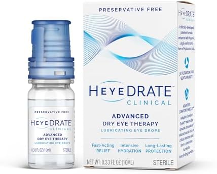 Gotas para los Ojos Heyedrate Clínicas Sin Conservadores - Botella de 10 ml - Lágrimas Artificiales para Hidratación Intensiva y Protección Duradera - imagen 1
