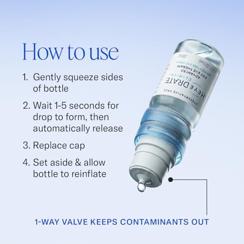 Gotas para los Ojos Heyedrate Clínicas Sin Conservadores - Botella de 10 ml - Lágrimas Artificiales para Hidratación Intensiva y Protección Duradera - imagen 2