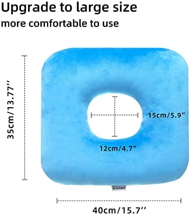 Cojín Donut Wefaner para Alivio del Dolor en el Coccix, Prevención de Úlceras por Presión, Transpirable para Hemorroides y Postoperatorio - imagen 3
