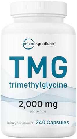 Micro Ingredients TMG 2000mg, 240 Cápsulas | Betaína Anhidra de Doble Fuerza | Sin OGM, Libre de Gluten - imagen 1