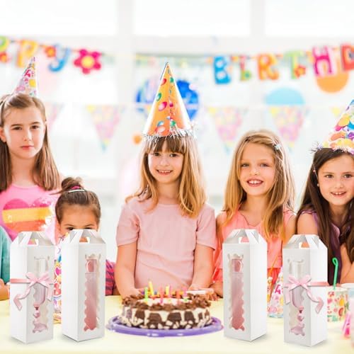 Caja de Regalo Tlence de 50 Piezas para Sublimación, Cajas Transparentes para Vaso, Empaque de Vidrio con Asa, Cajas en Blanco para Botellas de - imagen 7