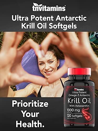 Aceite de Kril Antártico 1000mg - 120 Softgels con Astaxantina | 1000mg Aceite de Kril Rojo, 200mg Fosfolípidos, 120mg EPA, 80mg DHA, 200mcg - imagen 4