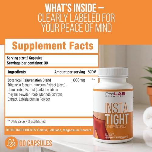 ProLab Organics InstaTight Cápsulas Rejuvenecedoras Vaginales – Suplemento Natural para Mujeres que Mejora el Tono, Firmeza y pH Intimo. - imagen 6